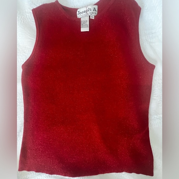 Joseph A Vibrant Red Vintage Knit Top - Picture 8 of 9